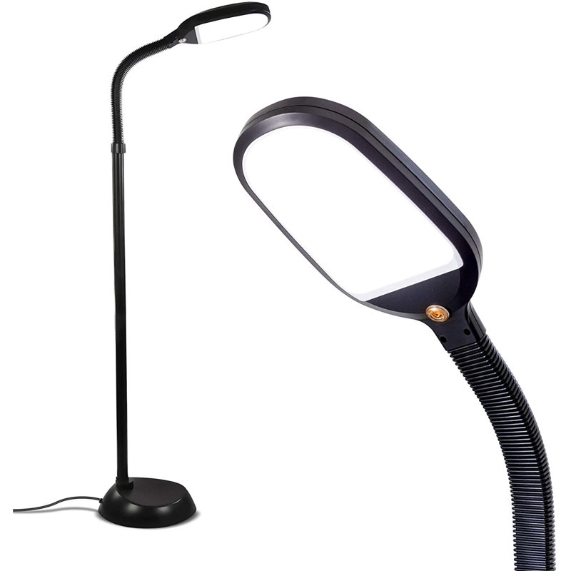 Litespan 53'' Task Floor Lamp, Jet Black