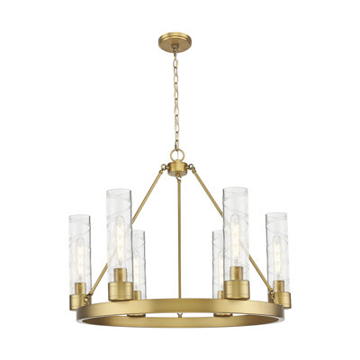 Lustre 6 lumières avec abat-jour Scherer