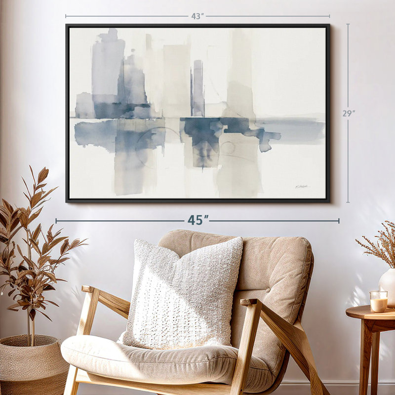 Abstract " Improvisation Navy ", 29" H x 43" W