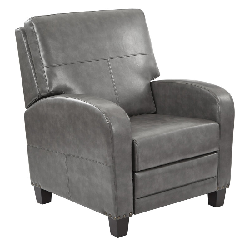 Fauteuil inclinable manuel standard en similicuir Beauman, Similicuir étain