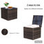 Coffre de rangement brun pour patio