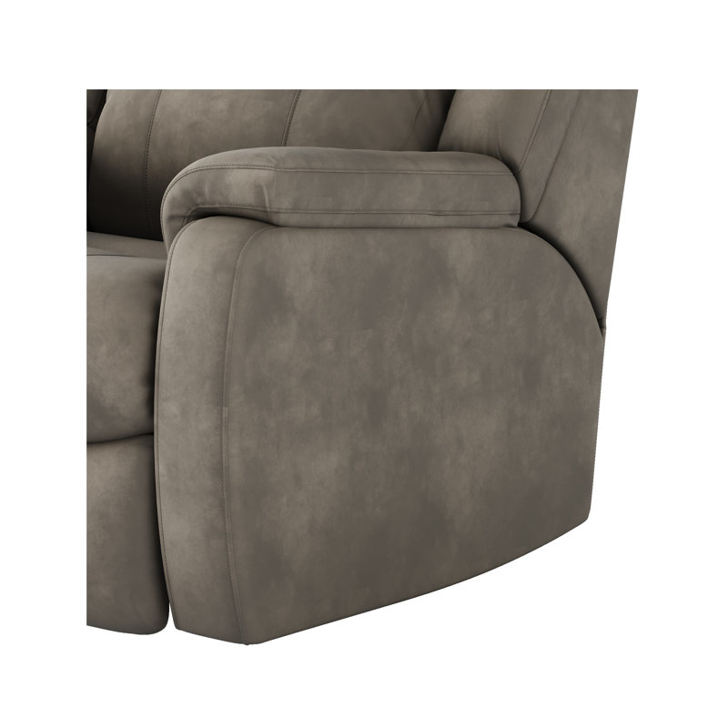 Fauteuil inclinable mural en cuir véritable Hercules, Gris