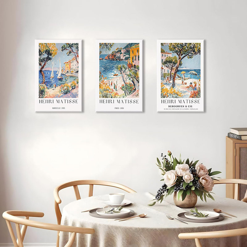 3 Piece Wrapped Canvas Print, 40 cm H x 90 cm W