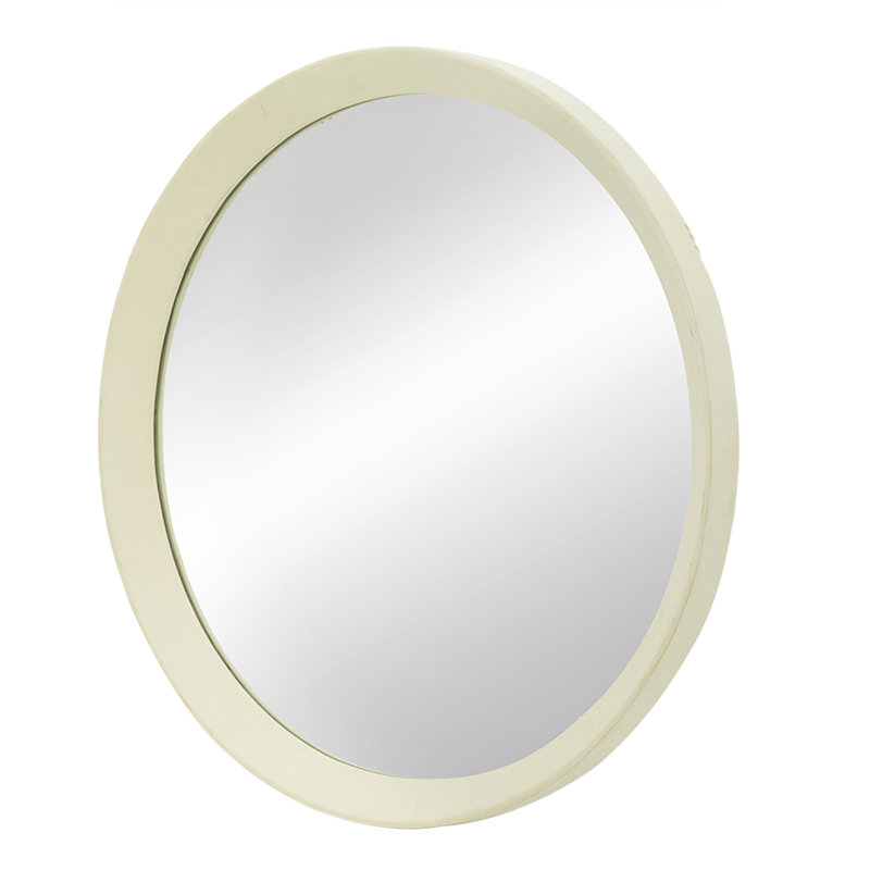 Hannum Round Mirror, Cream