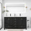 Ensemble de meuble-lavabo double 60 po avec plateau en résine Wimer-1974863007