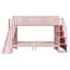 Lit superposé double au-dessus de grand lit PlayNest avec glissière et escalier de rangement pour enfants-134494034