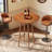39.37" Round Bar Table, Solid Wood Bistro Table With Sturdy Frame