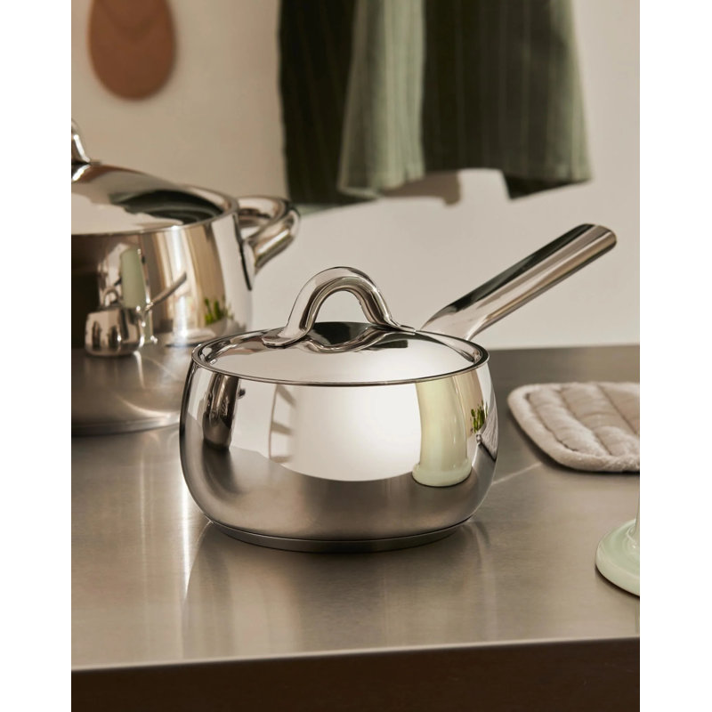 Mami Saucepan, Medium 6.7-In. Dia, 1.7 Quart, Mirror Polished