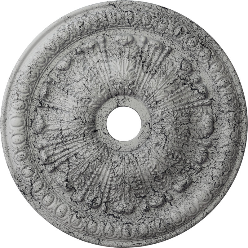 Plafonnier médaillon Endurathane Tomango, Blanc craquelé ultra pur