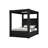 Luxury Velvet Canopy Bed with Button Tufting