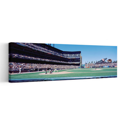 Usa, California, San Francisco, Sbc Ballpark, Spectator Watching The Baseball Game In The Stadium Contemporary City Wall Art