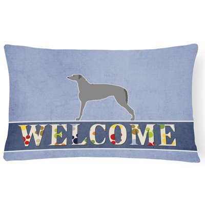  Coussin Scottish Deerhound Welcome