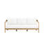 Ensemble d'extérieur 2 pièces en bois d'acacia massif avec canapé et table basse Pablo, naturel / blanc