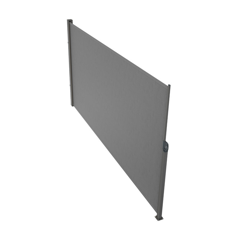 Gray 71 x 118 in. Retractable Polyester Side Awning