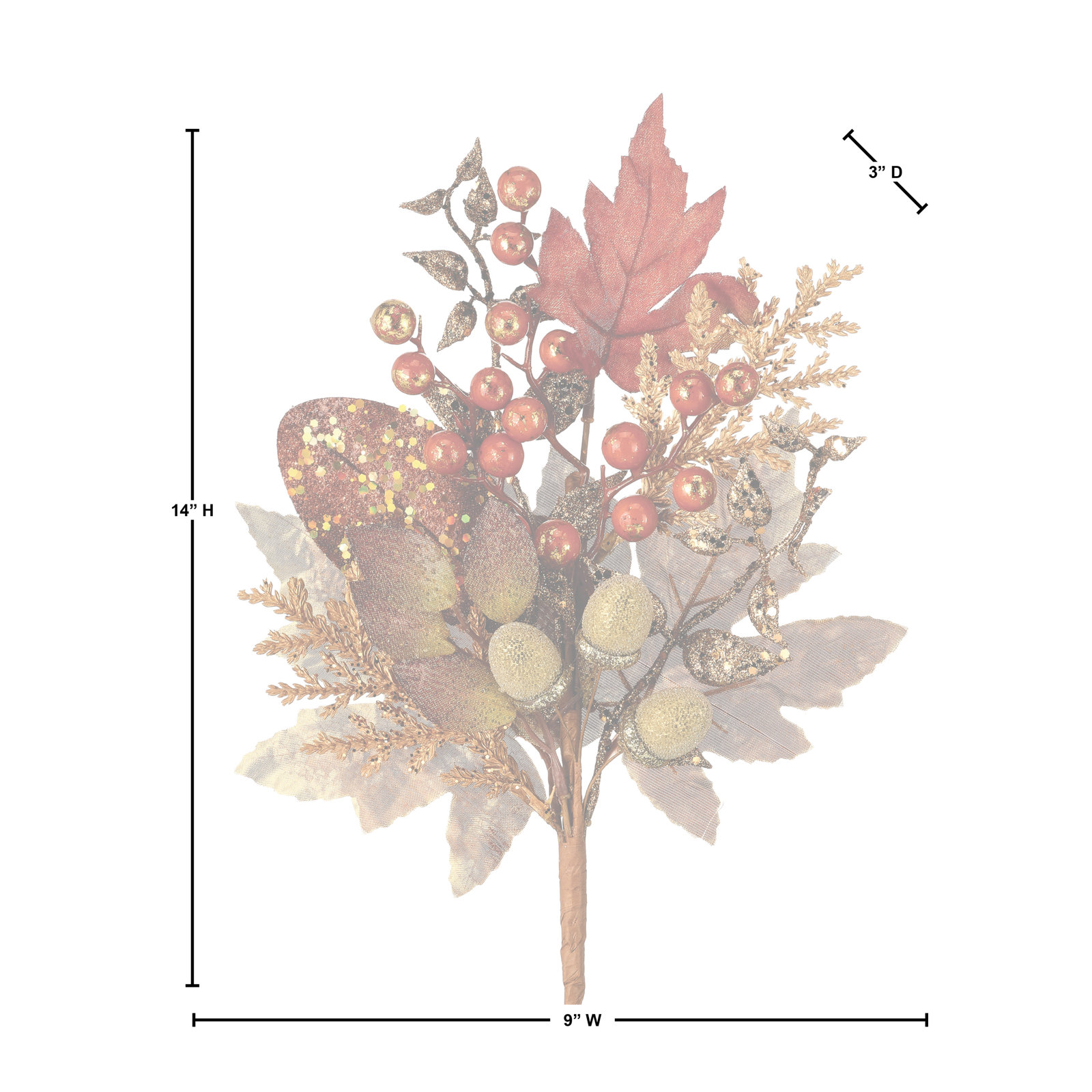 16" Berry Glitter Autumn Pick