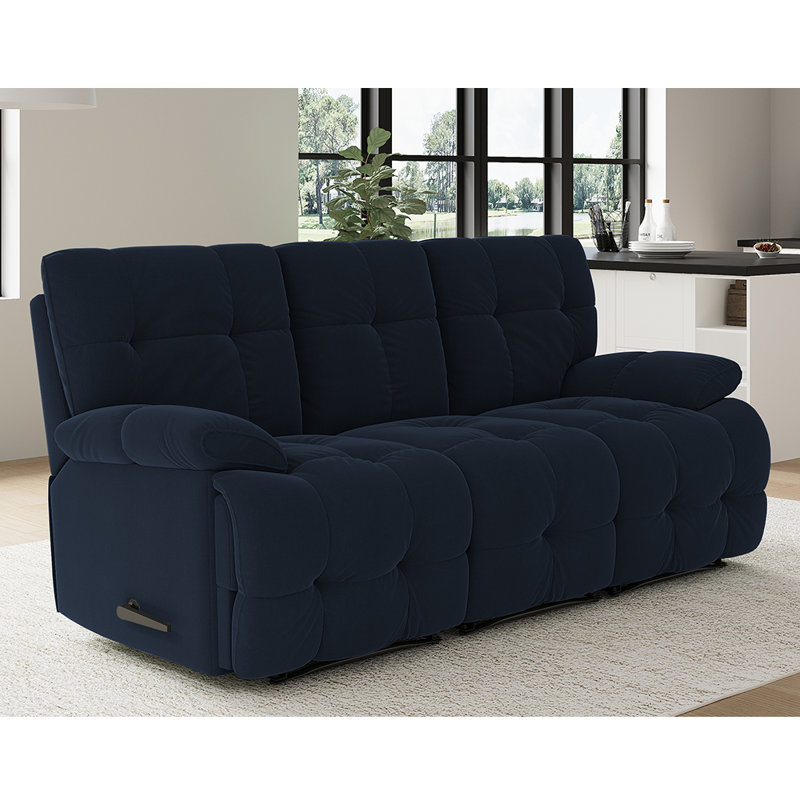 Liola 3 Seater Reclining Sofa, Blue