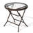Folded Glass Round Outdoor Side Table-838657391-860741550