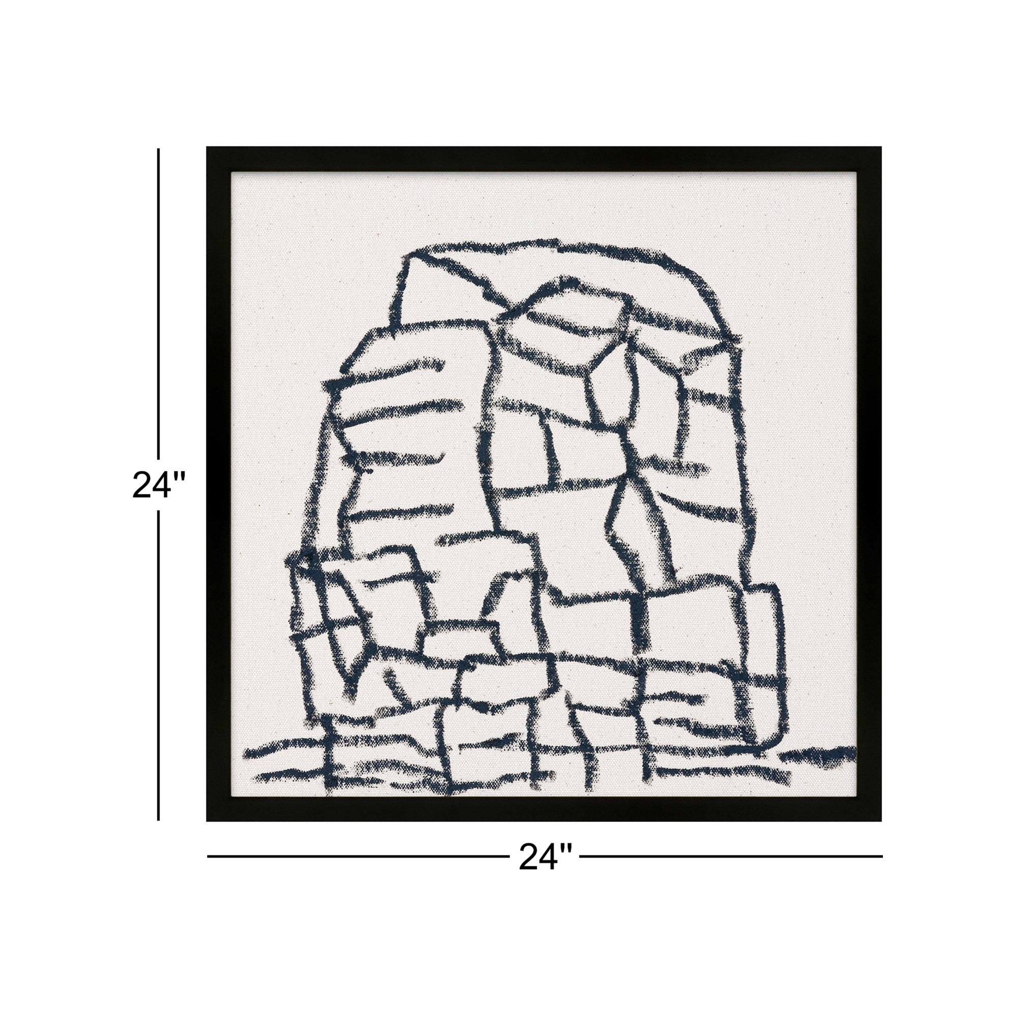 Outcropping by Stephanie Dennis, 24" H x 24" W  x 1.25" D, Black