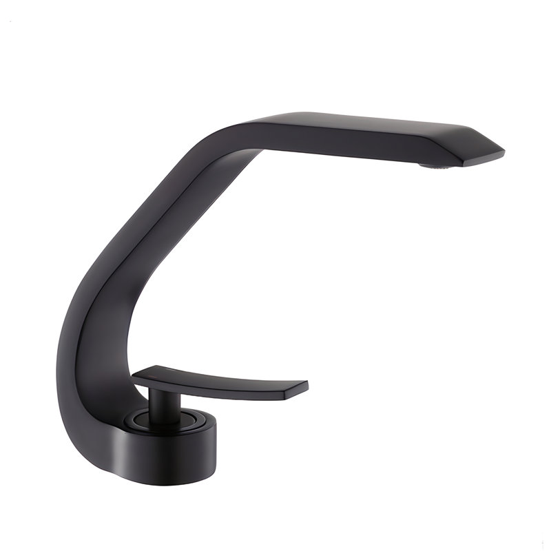 Robinet de salle de bain à un trou, Noir
