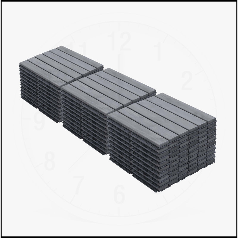 Premium Interlocking Deck Tiles for Outdoor Spaces, Enhancing Beauty and Functionality, Light Gray
