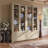 74" H 2 Drawers China Cabinet With 4 Sliding Glass Doors