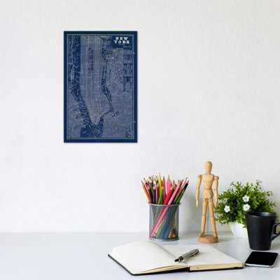 " Blueprint Map New York " by Sue Schlabach