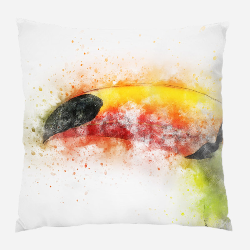 Coussin toucan Brandon, Microsuède, Intérieur