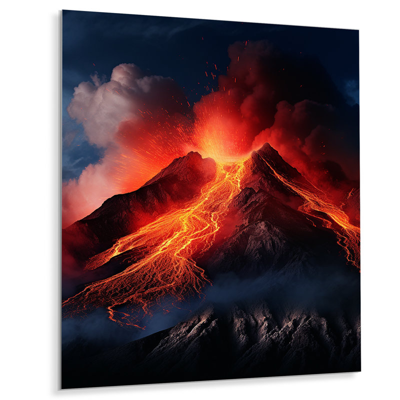 «Volcano Volcanic Symphony I» sur, H 40 po x l 30 po x P 1,5 po