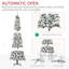 Arbre de Noël artificiel 7,5 pi avec 7,5 branches de pin réalistes, pommes de pin et baies