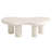 Modern Cream White Irregular Coffee Table with 4 Legs for Living Room, Bedroom