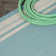 Hasad Modern Border Stripe Aqua/Beige Indoor/Outdoor Rug