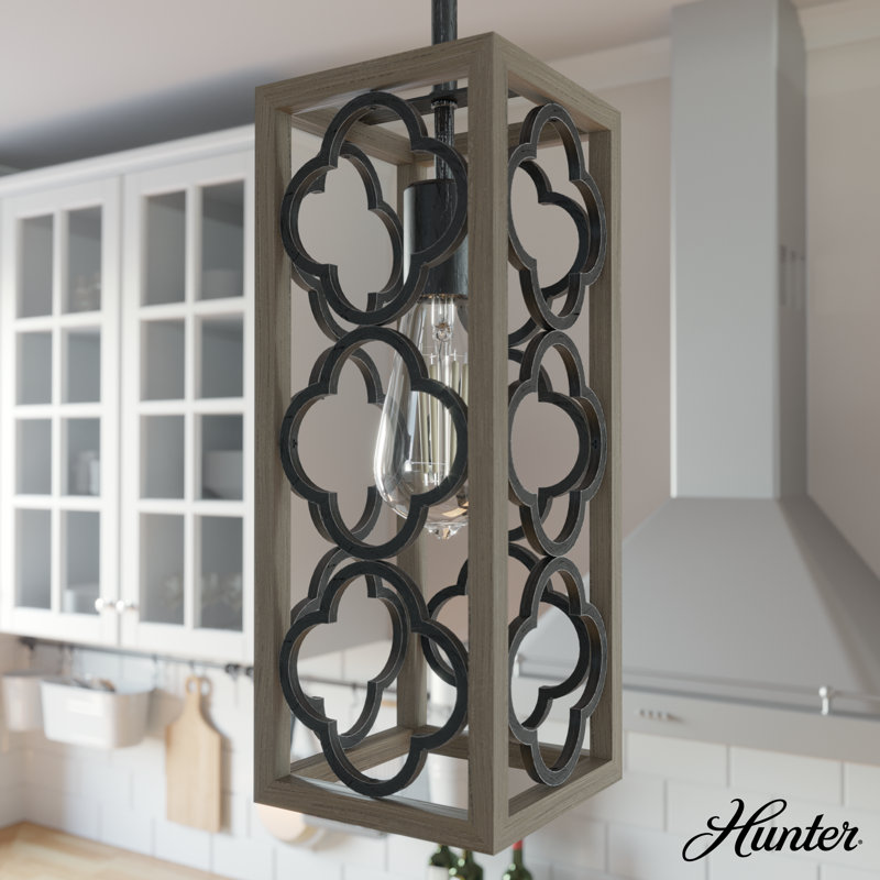 Gablecrest Transitional Black Aluminum Mini Pendant Light