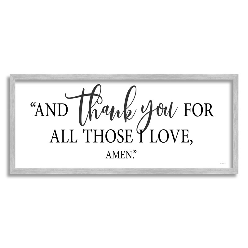 «Thank You For Ceux I Love Spiritual» par Lettered and Lined - impression, H 10 po x l 24 po, Estampe numérique Farmhouse