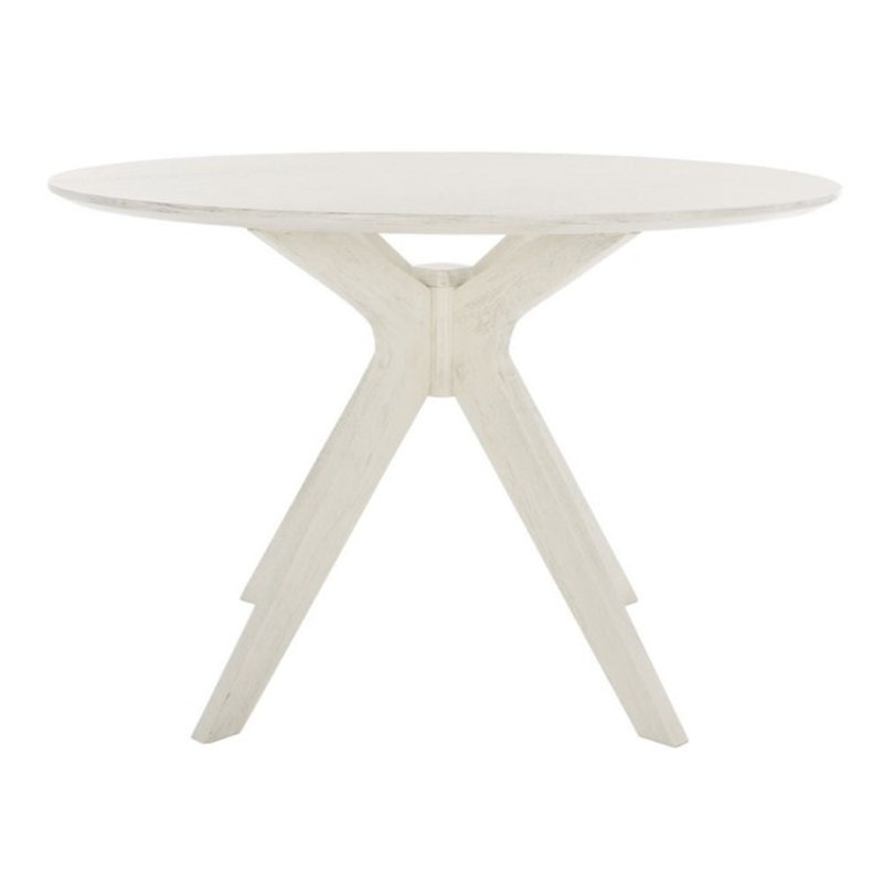 Oak Round Dining Table, White Wash