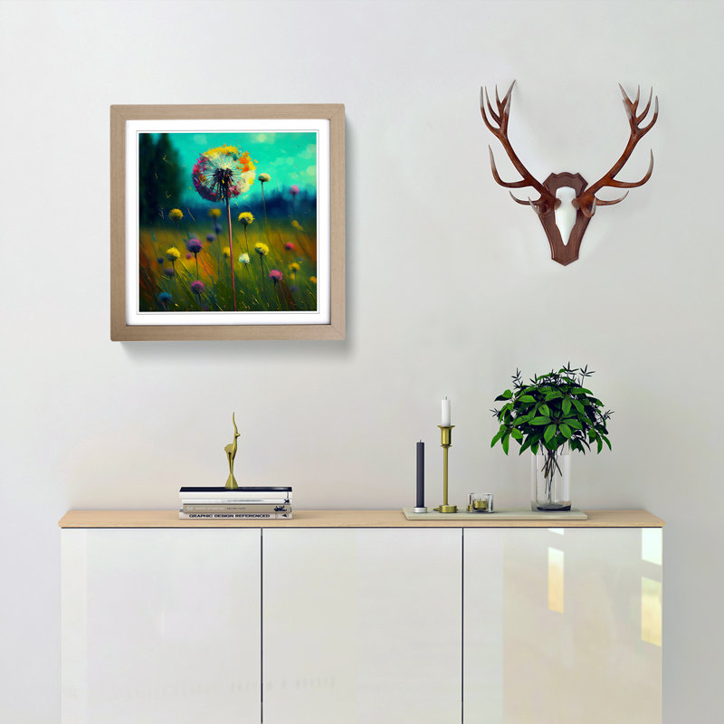 Single Picture Frame Print on Wood, Oak