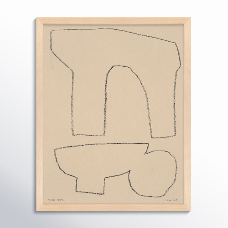 Outlines 2 Painting by Michael Kempen, 50" H x 40" W x 1.25" D, Brown