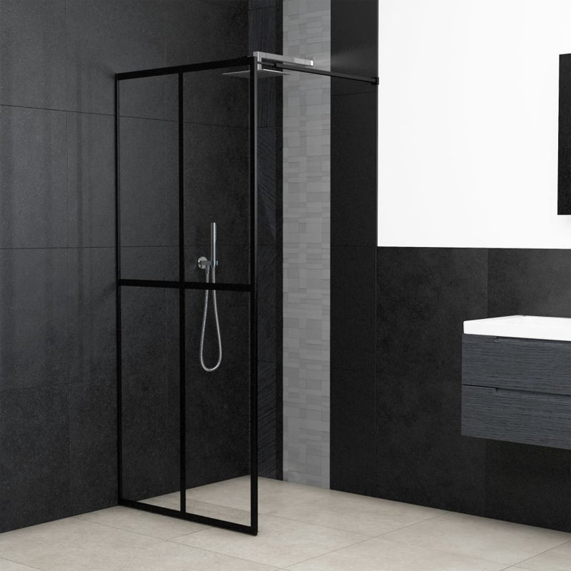 Walk-in Shower Enclosure Bathroom Wall Panel Screen Tempered Glass