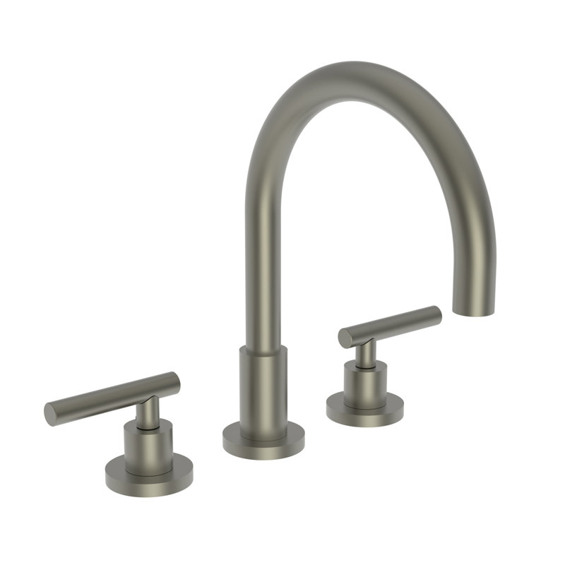 East Linear Double Handle Kitchen Faucet, Polished Nickel, Lever