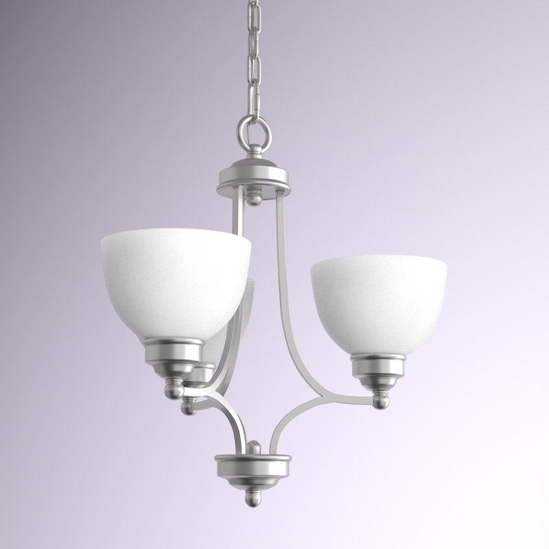 Annete 3 - Light Dimmable Tiered Chandelier, Brushed Nickel