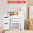Kids Study Desk and Chair Set with Storage, Bookshelf & Bulletin Board-755654517