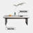 Black Sintered Stone Solid Wood Rectangular Coffee Table-946223709
