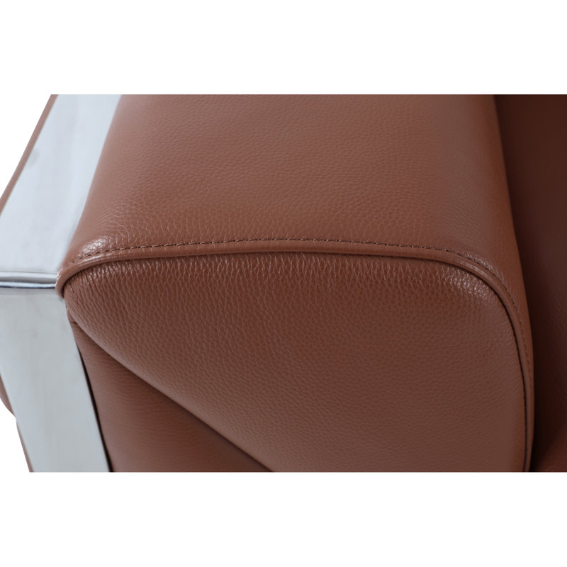Cuir fleur supérieur avec rembourrage en bois franc et mousse séché au four