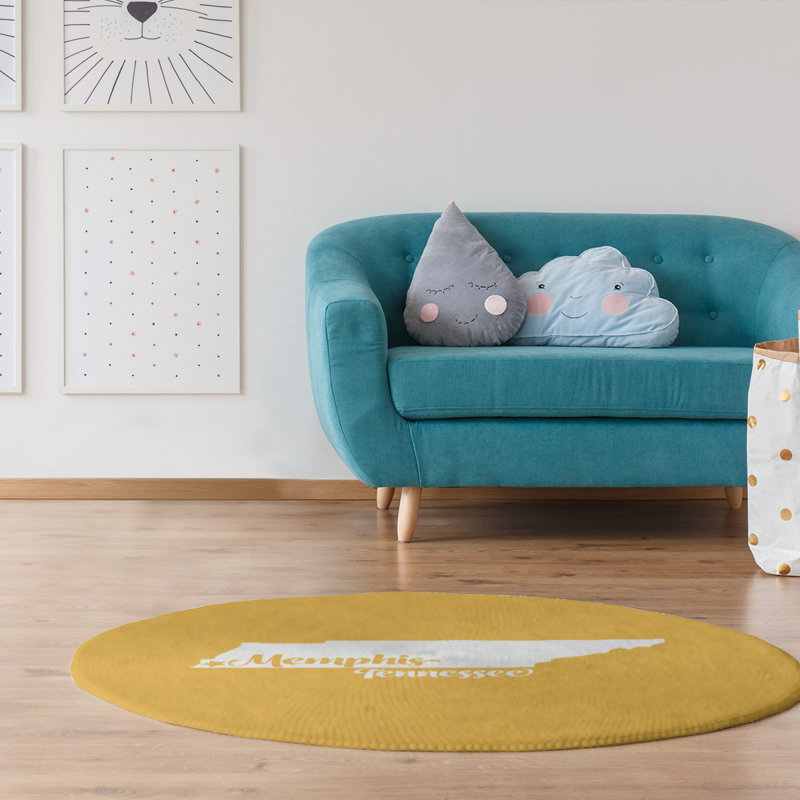 Chenille Indoor Rug, Round 5'