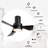 44" Edessa  3 - Blade LED Flush Mount Ceiling Fan with Light and Remote-2143459071