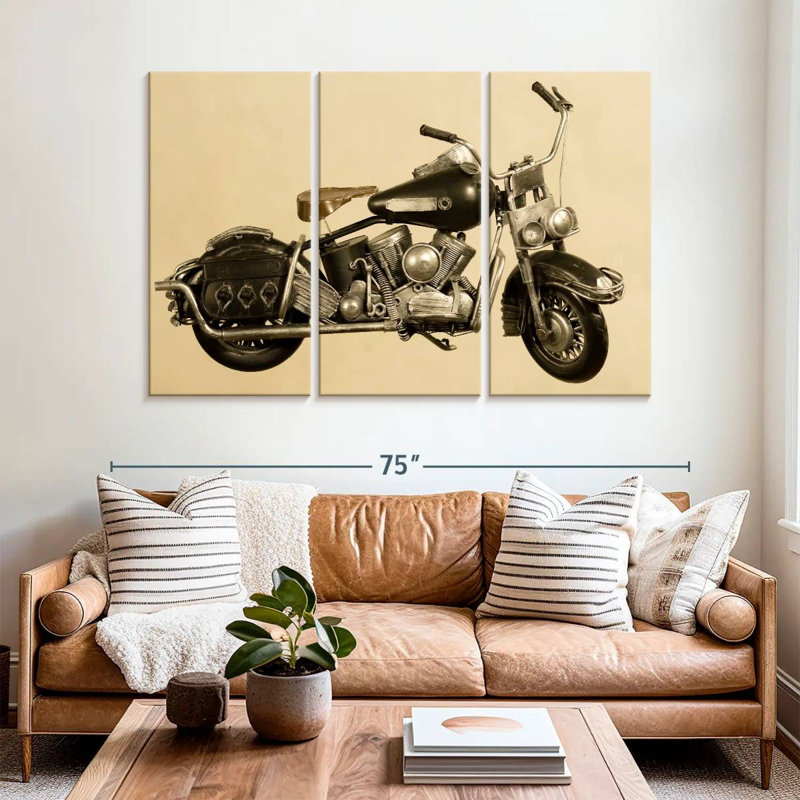 Old Motorcycle, 42" H x 65" W