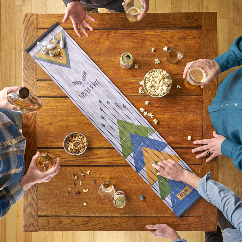 Foster & Rye Mini Tabletop Bowling Set with Game Mat