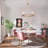 5-Light Unique Drum Chandeliers With Crystal Accents 