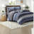 Queen Bedding Sets, Microfiber & Cotton, Modern Navy Stripes For Home