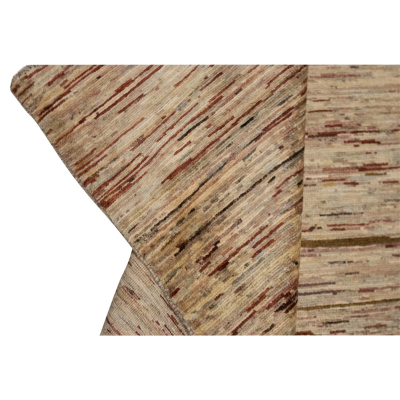 Hand Knotted Wool Area Rug in Multi