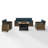 5 - Person Patio Conversation Set with Cushions-397981470